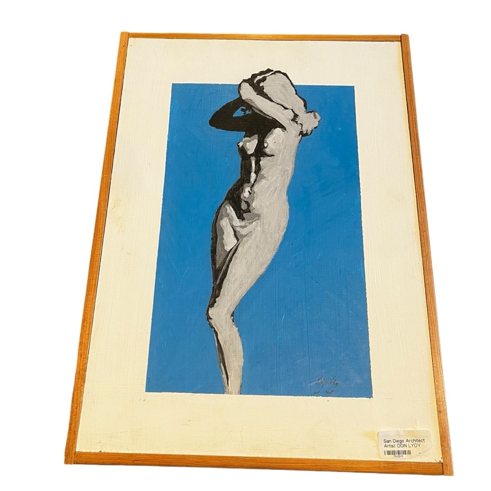Acrylic Nude Painting Woman, Minimalist, Modern Expressionist, Clean Look